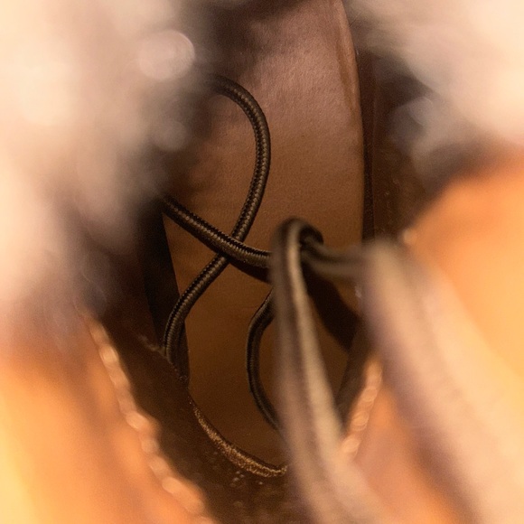 Tan Lace-Up Boots with Faux Fur - Picture 9 of 10